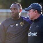 Benni McCarthy and Gavin Hunt