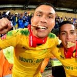 Mamelodi Sundowns South Americans Ricardo Nascimento and Gaston Sirino.