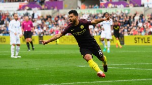 Read more about the article Aguero hits brace as City win