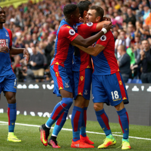 Palace thump Stoke, Saints sneak home