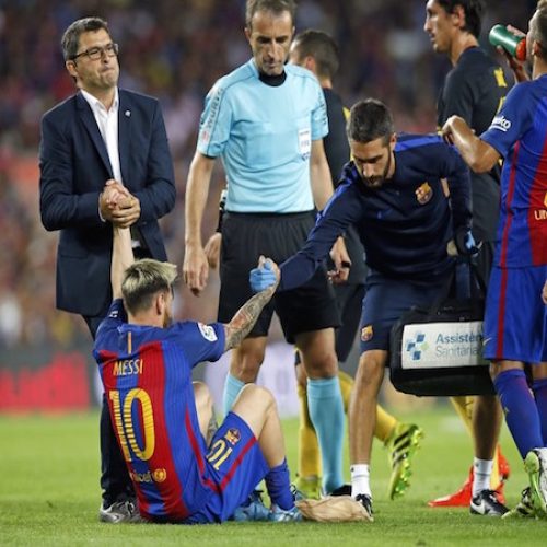 Messi injured as Atletico hold Barca