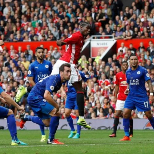 Pogba leads United past Leicester