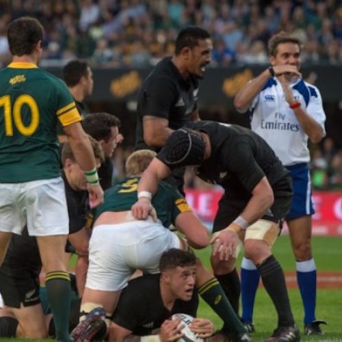 All Blacks in record pounding of Boks