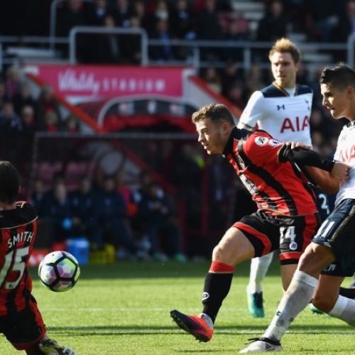 Spurs draw with Bournemouth to go third