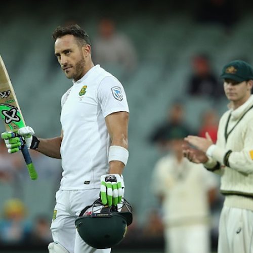 Ton-up for Du Plessis before surprise declaration