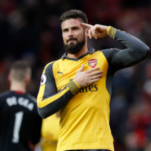Giroud replaces Coquelin in UCL squad