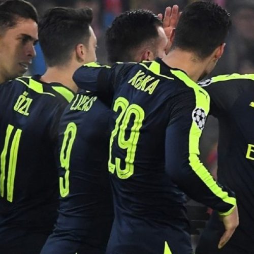 Arsenal thrashed Basel to go top