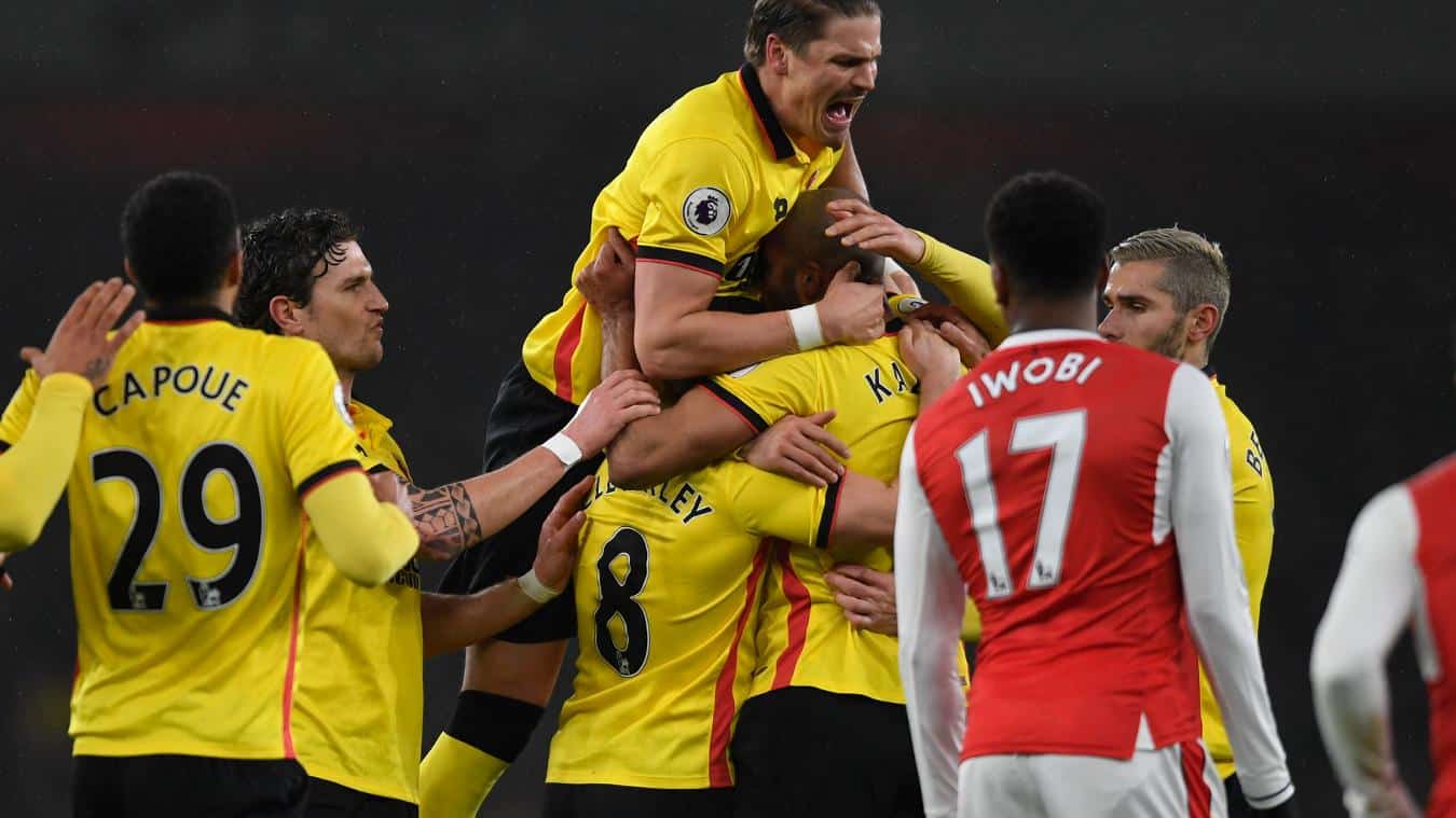 You are currently viewing Watford sink Arsenal, Spurs end in stalemate