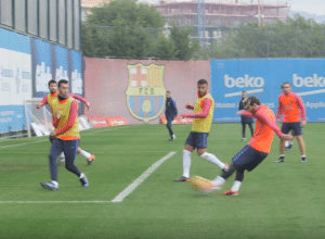 Read more about the article Messi’s training session rampage