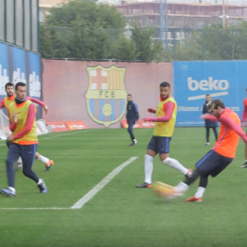 Messi’s training session rampage