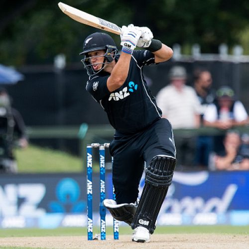 Taylor’s century powers New Zealand to 289