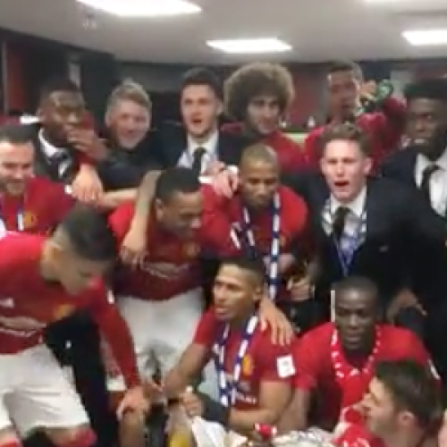 WATCH: Man Utd dressing room celebrations