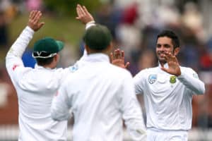 Read more about the article Maharaj’s Test best gives Proteas series lead