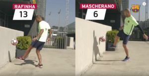 Read more about the article WATCH: Barca’s ‘wall ball’ challenge