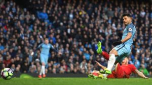 Read more about the article Aguero rescue City point against Liverpool