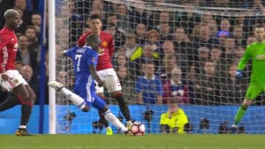 Read more about the article Herrera sees red as Kante fires Chelsea past United