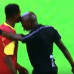 Referee headbutt's an Angolan player