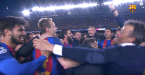 Read more about the article Barca celebrating their comeback victory