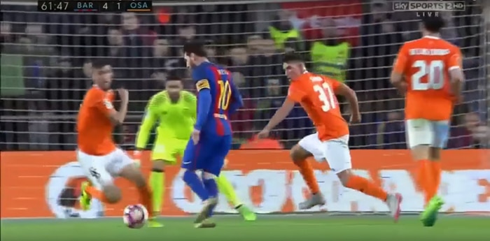 You are currently viewing WATCH: Messi runs riot against Osasuna