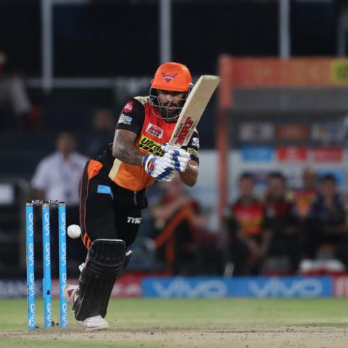 Dhawan keeps Hyderabad’s playoff hopes alive