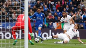 Read more about the article Mahrez on target as champions move into top half