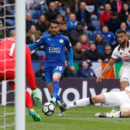 Mahrez on target as champions move into top half