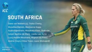 Read more about the article Van Niekerk to lead Proteas in Women’s World Cup