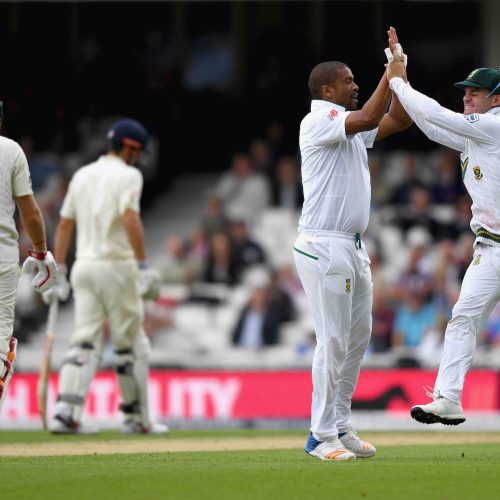 Proteas make inroads, Cook battles on