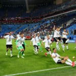 Germany celebrating their Confederations Cup triumph