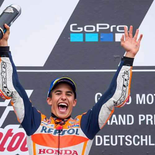 Marquez wins German MotoGP to take series lead