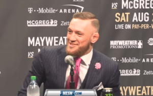 Read more about the article Watch: Mayweather Snr crashes McGregor’s presser