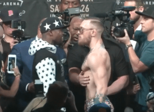 Read more about the article Watch: Best bits from Mayweather, McGregor in Brooklyn