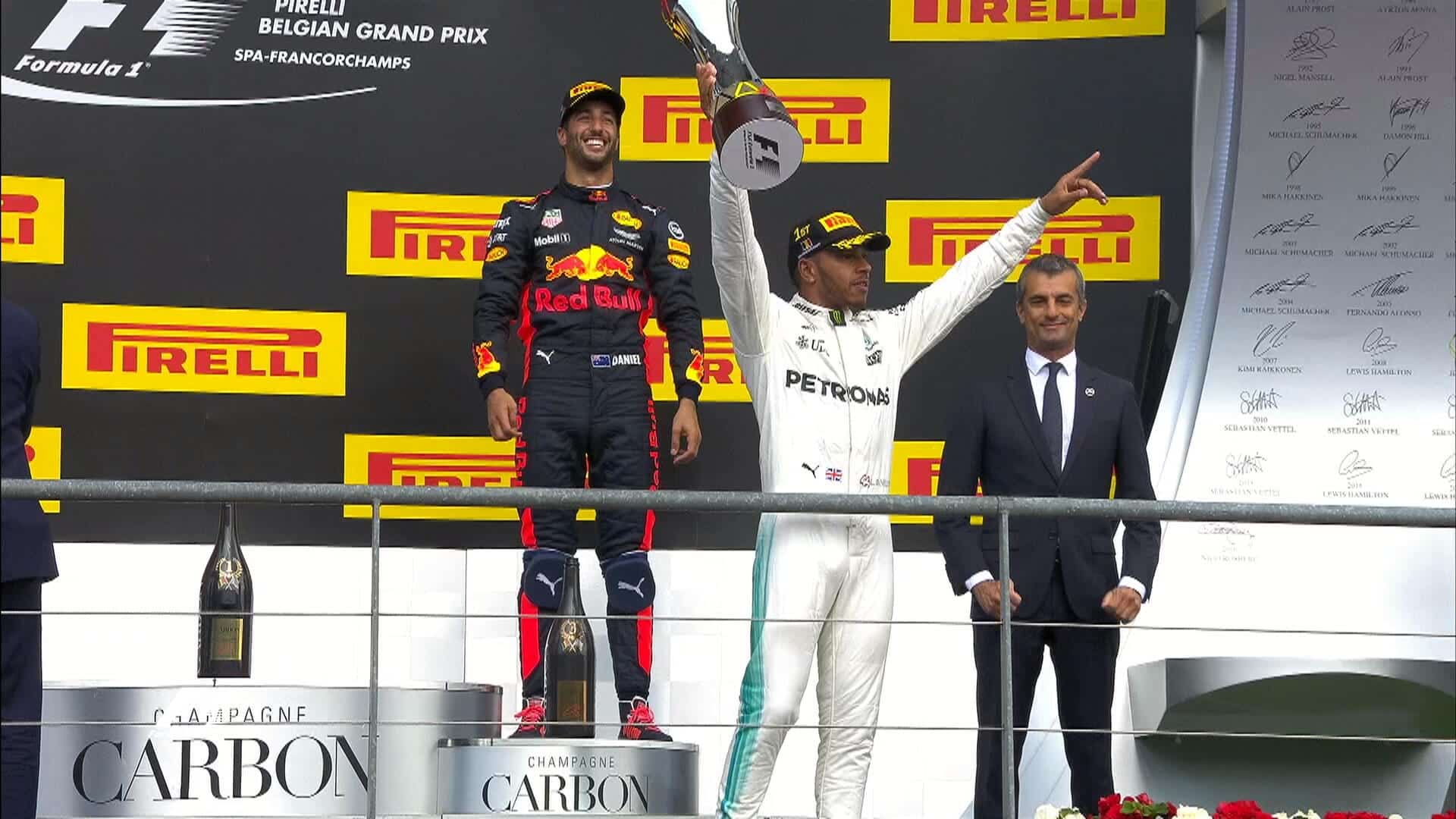 You are currently viewing Watch: Hamilton takes chequered flag at Spa