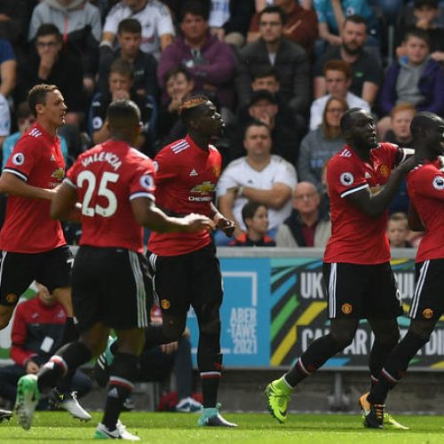Pogba shines as United thump Swans