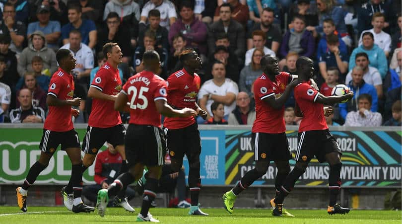 You are currently viewing Pogba shines as United thump Swans