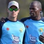 Aiden Markram and Alfred Mothoa at the 2016 Africa T20 Cup – eKasi Challenge