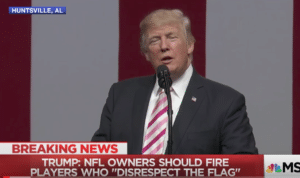 Read more about the article Watch: Trump blasts NFL anthem protesters