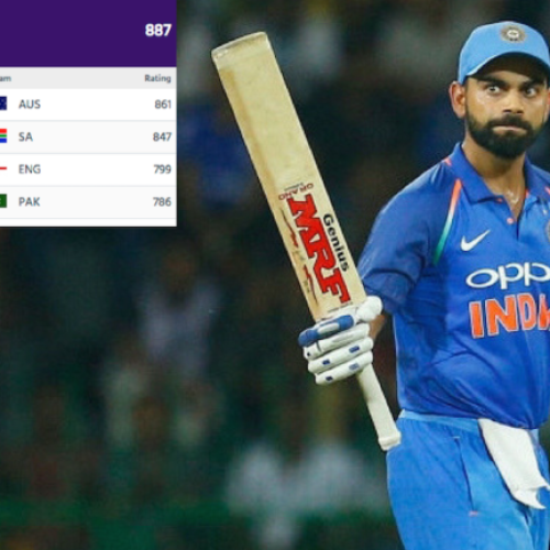 Kohli equals Tendulkar’s ranking record