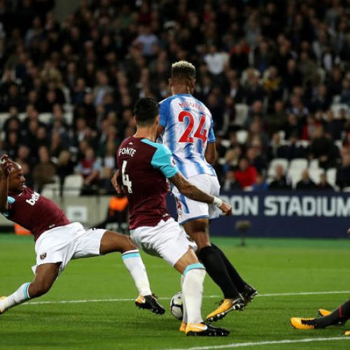 West Ham down Huddersfield at London Stadium