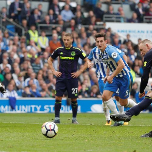 Rooney’s penalty cancels out Knockaert’s late strike