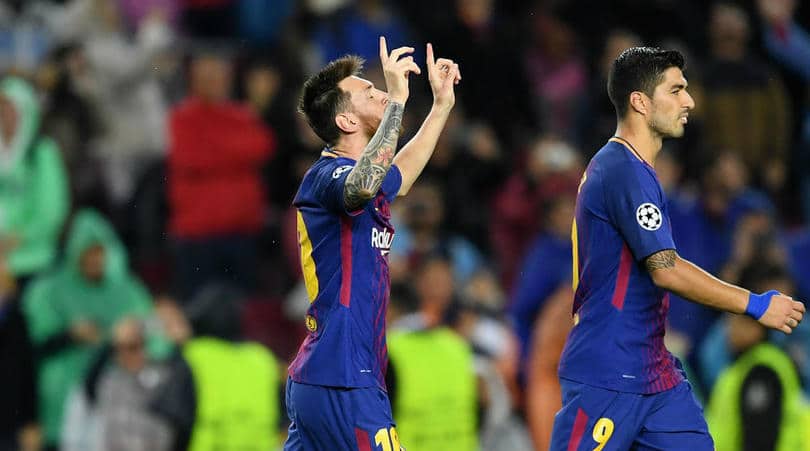 You are currently viewing Ton up for Messi as Barca ease past Olympiacos