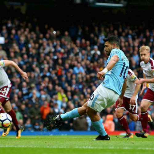 City thrash Burnley to go five points clear at top