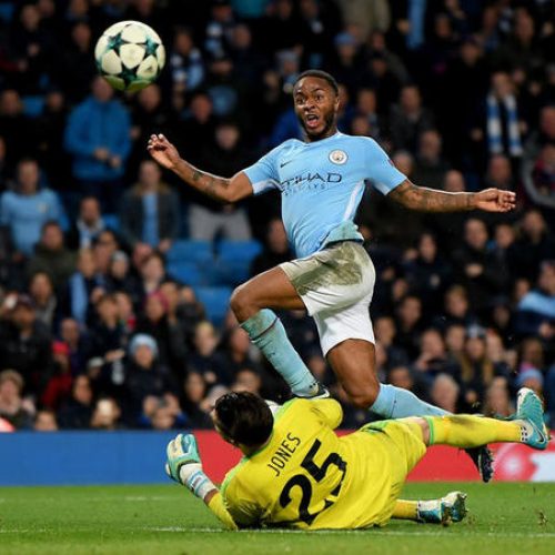 Sterling strikes late as City claim top spot