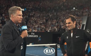 Read more about the article Watch: Will Ferrell interviews Roger Federer