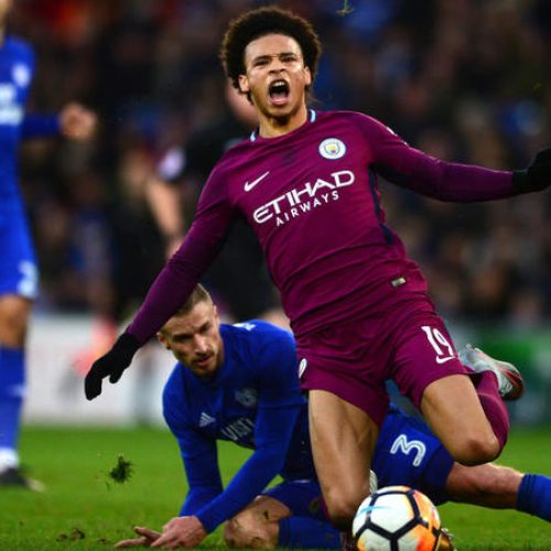 Guardiola: Sane ruled out for up to a month