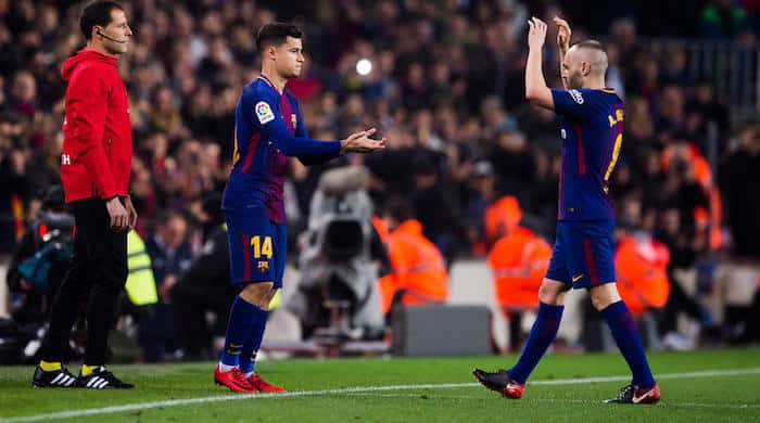 You are currently viewing Coutinho hails ‘genius’ Iniesta