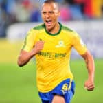 Wayne Arendse celebrates his goal against Rayon Sports