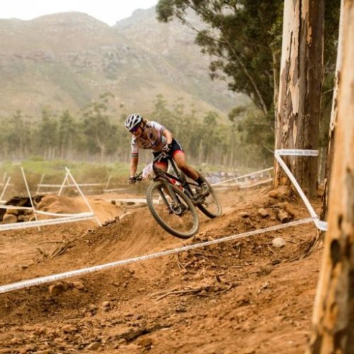 Commonwealth Games cyclists in WC action