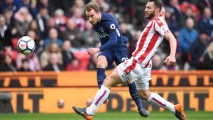 Read more about the article Eriksen’s double gives Spurs win at Stoke
