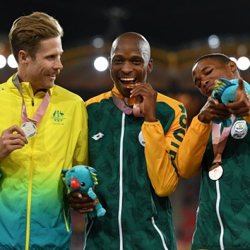 Manyonga wins long jump gold